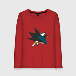 Лонгслив хлопковый женский San Jose Sharks, цвет: красный