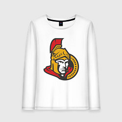 Лонгслив хлопковый женский Ottawa Senators цвета белый — фото 1
