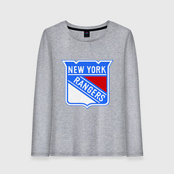 Лонгслив хлопковый женский New York Rangers, цвет: меланж