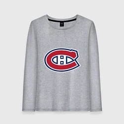Лонгслив хлопковый женский Montreal Canadiens, цвет: меланж