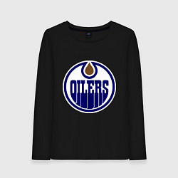 Лонгслив хлопковый женский Edmonton Oilers, цвет: черный