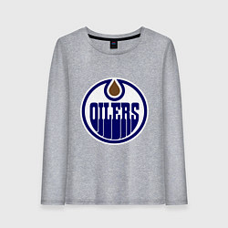 Лонгслив хлопковый женский Edmonton Oilers, цвет: меланж
