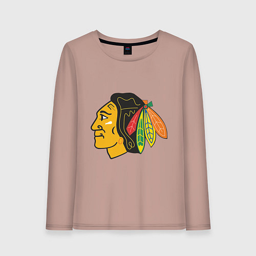 Женский лонгслив Chicago Blackhawks / Пыльно-розовый – фото 1