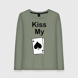 Женский лонгслив Kiss my card