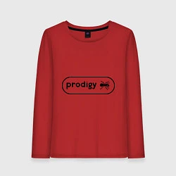 Лонгслив хлопковый женский Prodigy лого с муравьем, цвет: красный