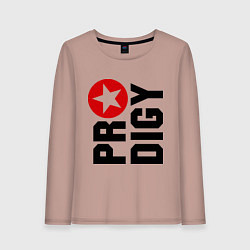 Лонгслив хлопковый женский Prodigy Star, цвет: пыльно-розовый