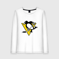 Лонгслив хлопковый женский Pittsburgh Penguins: Malkin 71, цвет: белый