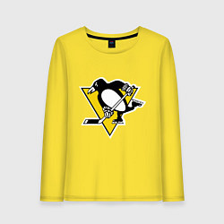 Лонгслив хлопковый женский Pittsburgh Penguins: Malkin 71, цвет: желтый