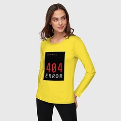 Лонгслив хлопковый женский 404 Error, цвет: желтый — фото 2