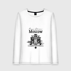 Лонгслив хлопковый женский Triumphal Arch of Moscow, цвет: белый