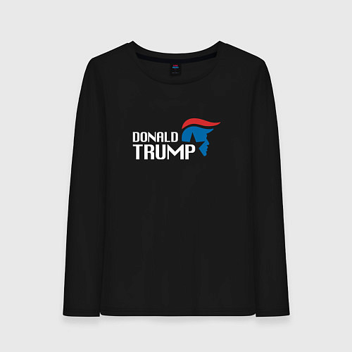 Женский лонгслив Donald Trump Logo / Черный – фото 1