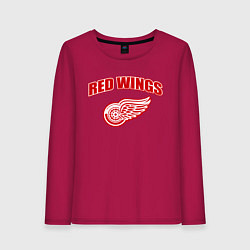 Лонгслив хлопковый женский Detroit Red Wings, цвет: маджента