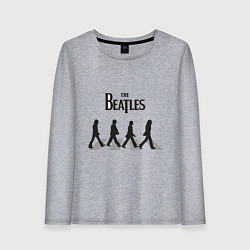 Лонгслив хлопковый женский The Beatles: Abbey Road, цвет: меланж