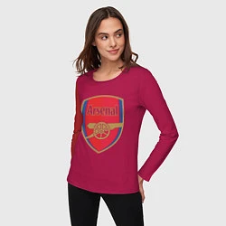 Лонгслив хлопковый женский Arsenal FC, цвет: маджента — фото 2
