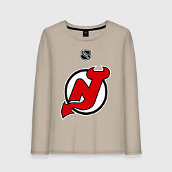 Лонгслив хлопковый женский New Jersey Devils: Kovalchuk 17, цвет: миндальный