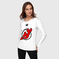 Лонгслив хлопковый женский New Jersey Devils: Kovalchuk 17, цвет: белый — фото 2