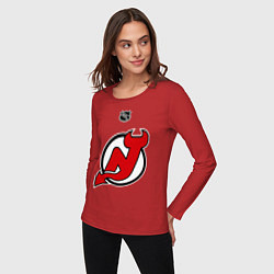 Лонгслив хлопковый женский New Jersey Devils: Kovalchuk 17, цвет: красный — фото 2