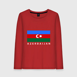Лонгслив хлопковый женский Азербайджан, цвет: красный
