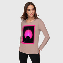 Лонгслив хлопковый женский Blade Runner 2049, цвет: пыльно-розовый — фото 2