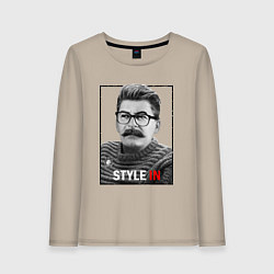 Лонгслив хлопковый женский Stalin: Style in, цвет: миндальный