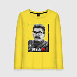 Лонгслив хлопковый женский Stalin: Style in, цвет: желтый