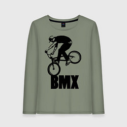 Лонгслив хлопковый женский BMX 3, цвет: авокадо