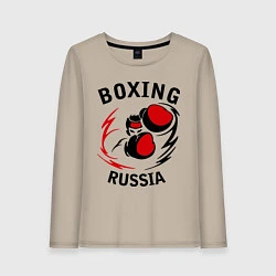 Женский лонгслив Boxing Russia Forever