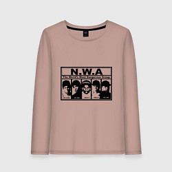 Лонгслив хлопковый женский NWA, цвет: пыльно-розовый