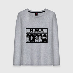 Лонгслив хлопковый женский NWA, цвет: меланж