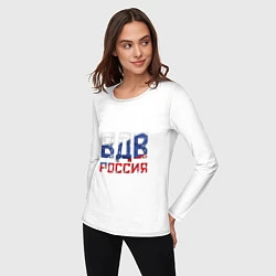 Лонгслив хлопковый женский ВДВ Россия, цвет: белый — фото 2