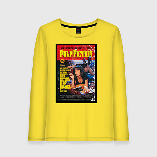 Женский лонгслив Pulp Fiction Cover / Желтый – фото 1