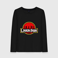 Лонгслив хлопковый женский Linkin Park: Jurassic Park, цвет: черный
