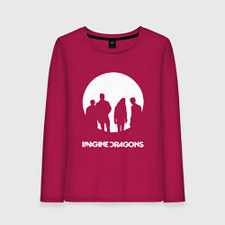 Лонгслив хлопковый женский Imagine Dragons, цвет: маджента