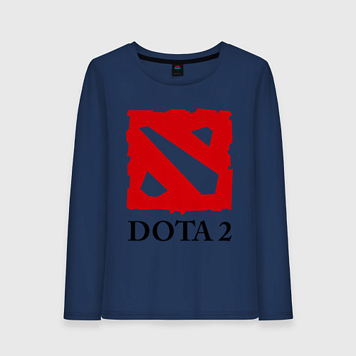 Женский лонгслив Dota 2: Logo / Тёмно-синий – фото 1