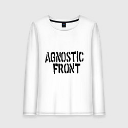 Лонгслив хлопковый женский Agnostic front, цвет: белый
