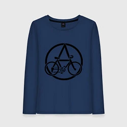 Лонгслив хлопковый женский Anarchy Bike, цвет: тёмно-синий