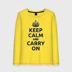 Женский лонгслив Keep Calm & Carry On