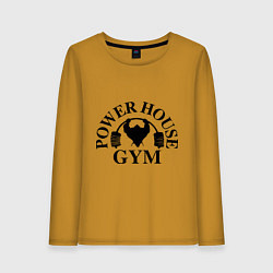 Лонгслив хлопковый женский Power House Gym, цвет: горчичный