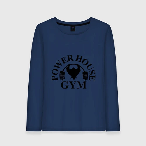 Женский лонгслив Power House Gym / Тёмно-синий – фото 1