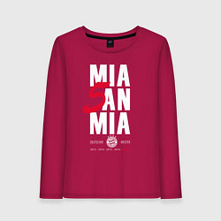 Лонгслив хлопковый женский Bayern FC: Mia San Mia, цвет: маджента