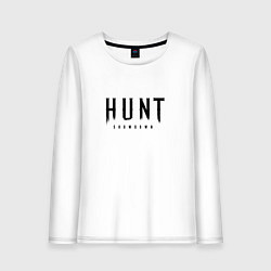 Лонгслив хлопковый женский Hunt: Showdown Black Logo, цвет: белый