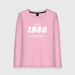 Лонгслив хлопковый женский Limited Edition 1980, цвет: светло-розовый
