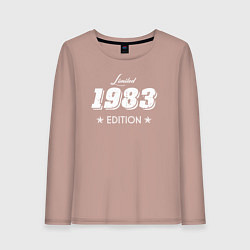 Лонгслив хлопковый женский Limited Edition 1983, цвет: пыльно-розовый