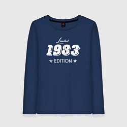 Лонгслив хлопковый женский Limited Edition 1983, цвет: тёмно-синий