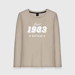 Лонгслив хлопковый женский Limited Edition 1983, цвет: миндальный