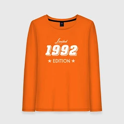 Лонгслив хлопковый женский Limited Edition 1992, цвет: оранжевый