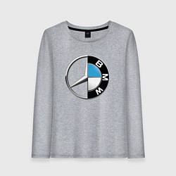 Лонгслив хлопковый женский BROTHERS, цвет: меланж