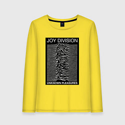 Лонгслив хлопковый женский Joy Division: Unknown Pleasures, цвет: желтый