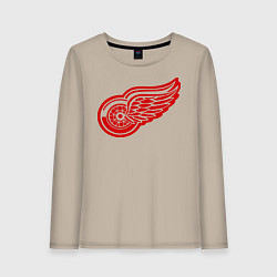 Лонгслив хлопковый женский Detroit Red Wings: Pavel Datsyuk, цвет: миндальный