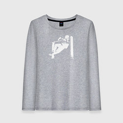 Женский лонгслив Street Workout - выход силой белый